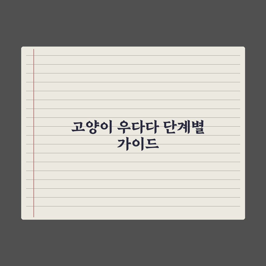 고양이 우다다·새벽 활동 줄이는 법 완벽가이드: 전문가가 검증한 5단계