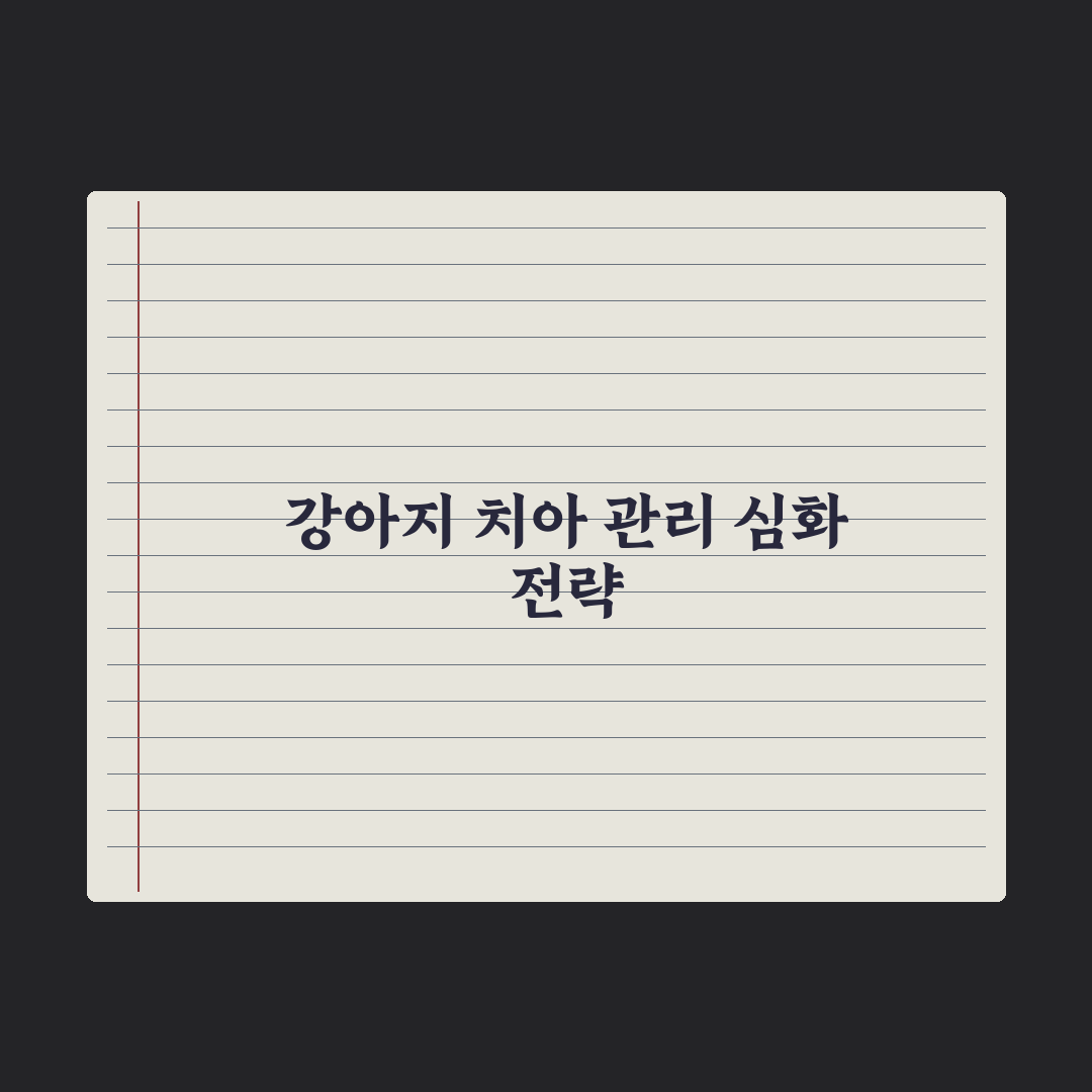 강아지 치아 관리 - 양치질·치석 예방 완벽가이드: 전문가의 5단계 핵심