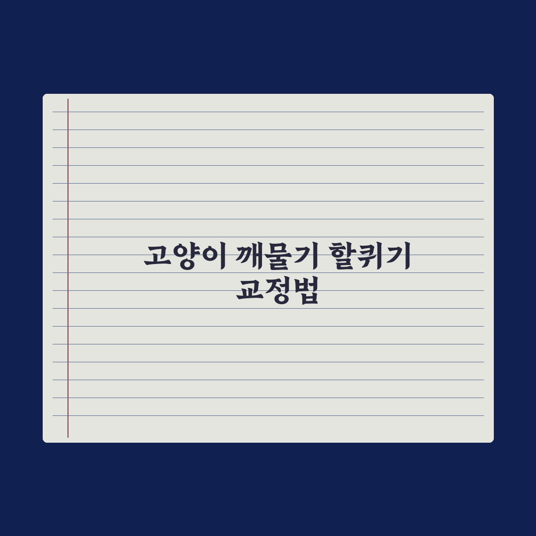 고양이 깨물기·할퀴기 교정법 완벽가이드: 전문가가 검증한 5단계 솔루션