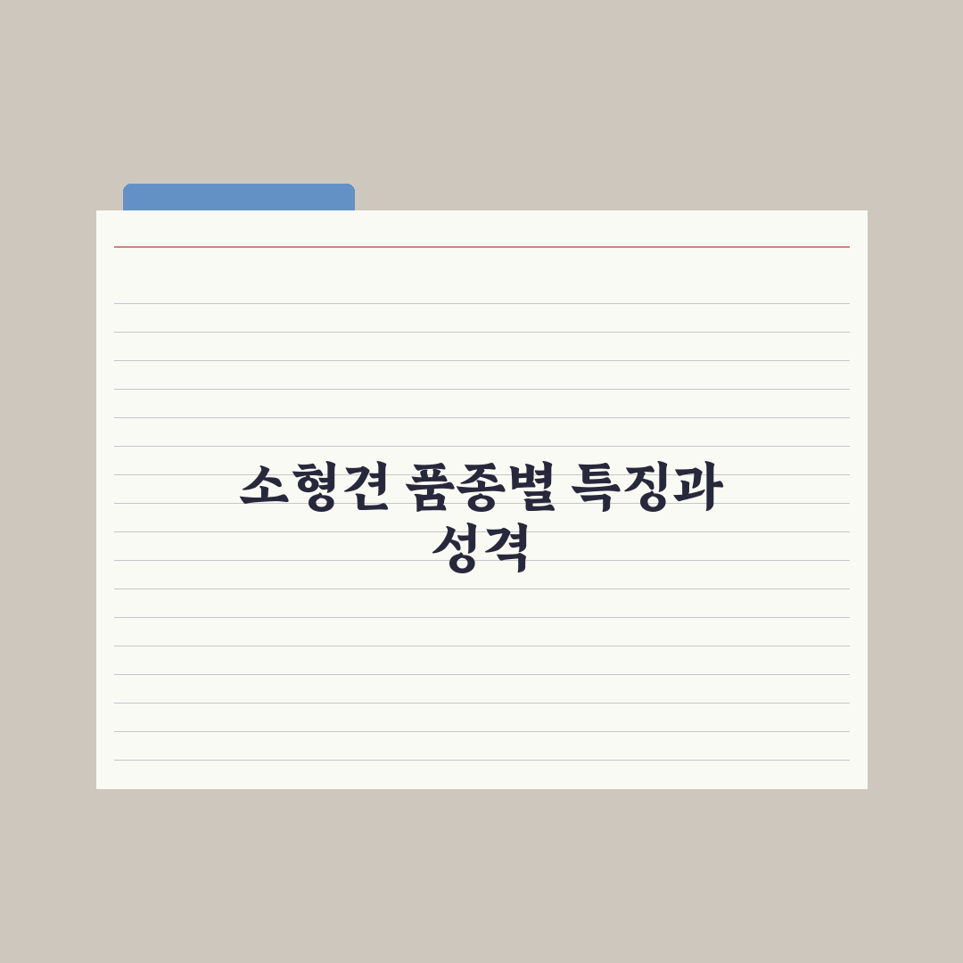 강아지 품종별 특징과 성격 가이드 (소형견 편) 완벽가이드: 전문가 5선